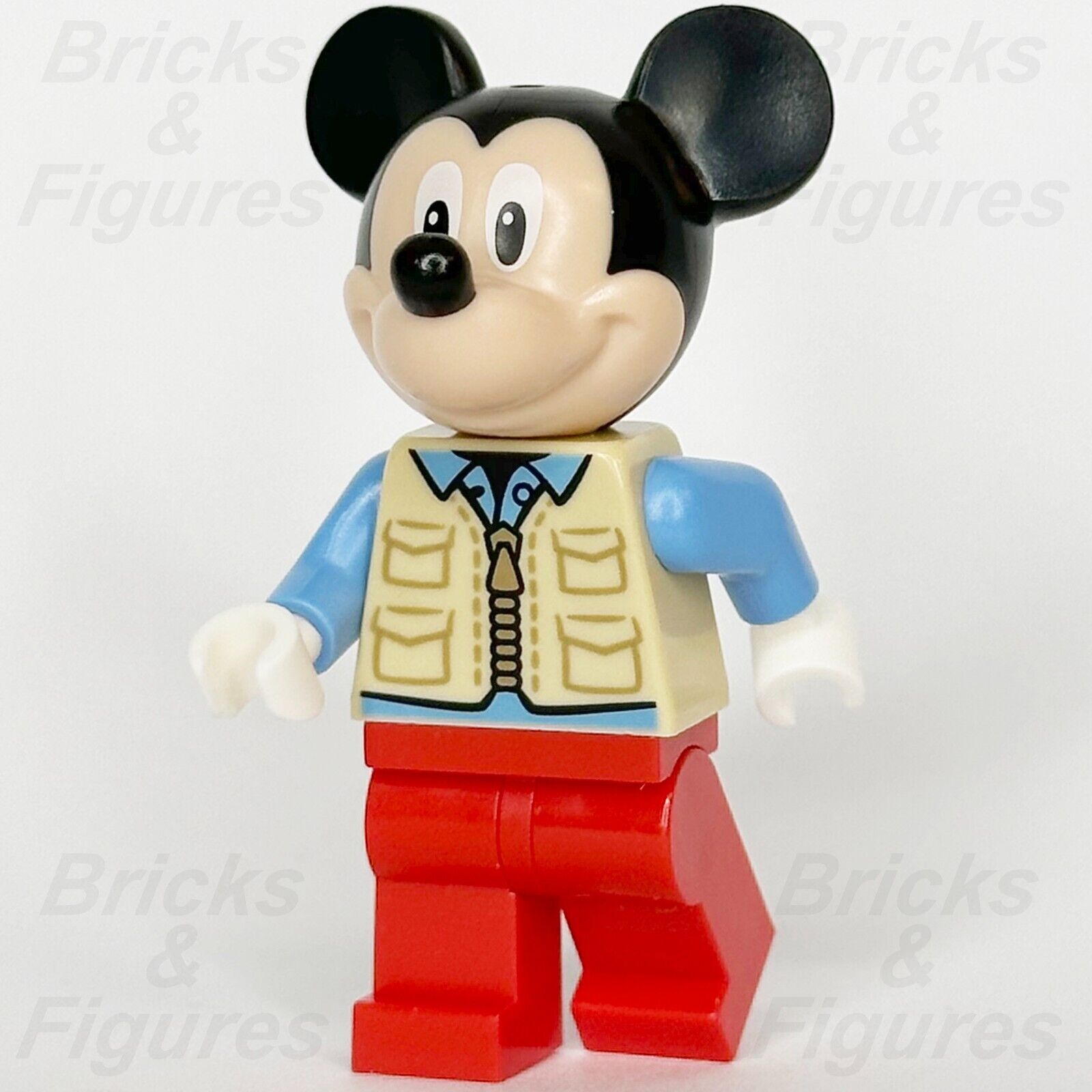 LEGO Disney Mickey Mouse Minifigure Mickey and Friends Tan Vest 10777 dis072 - Bricks & Figures
