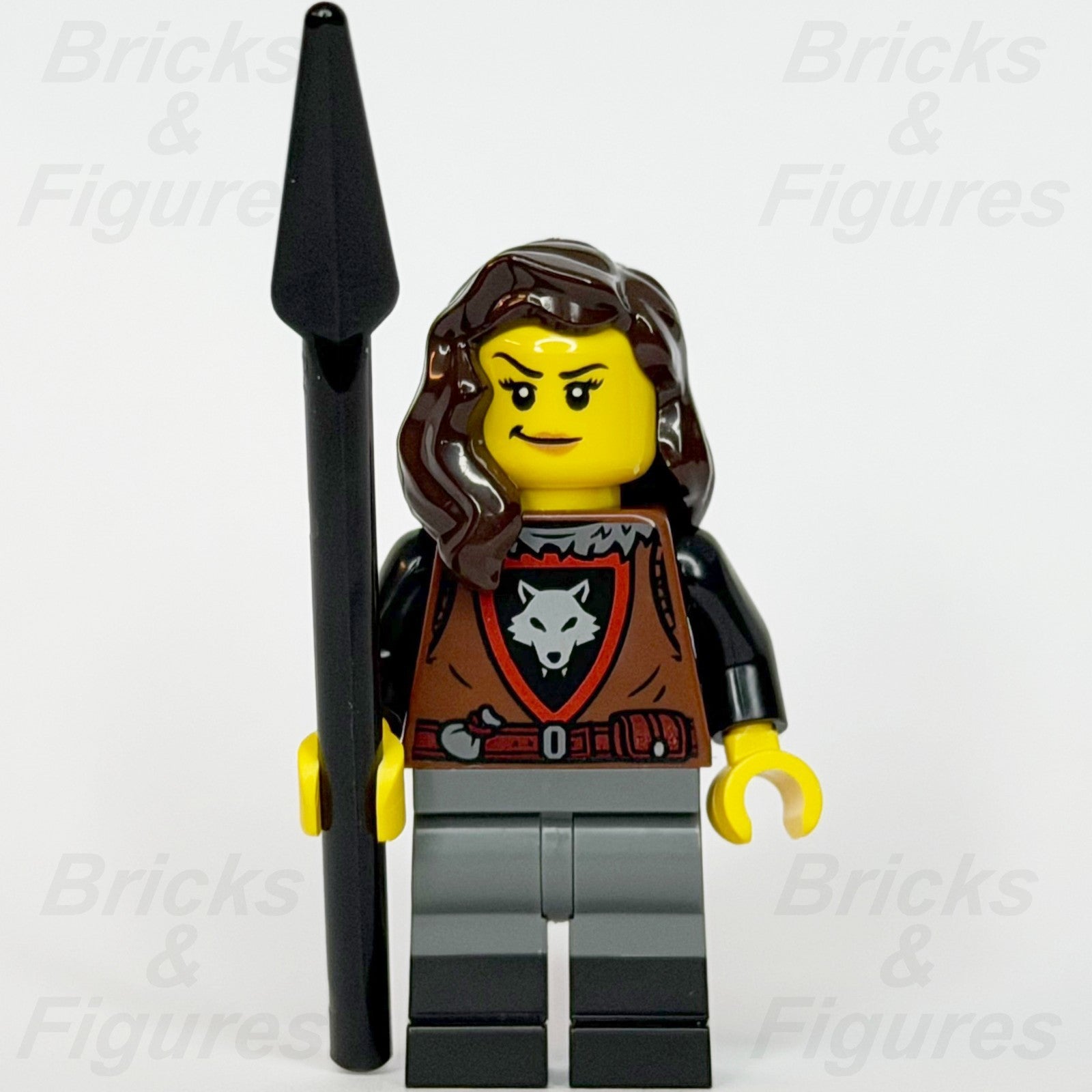 LEGO® Castle Wolfpack Minifigure Female Spear 910057 Series 6 bdp279 Black Boots1