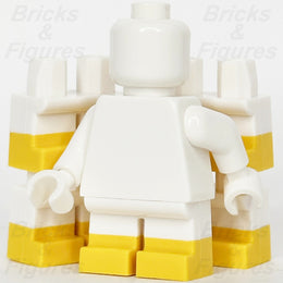 LEGO White Short Legs Yellow Boots Minifigure Part Hips Moulded 41879pb024 x 52