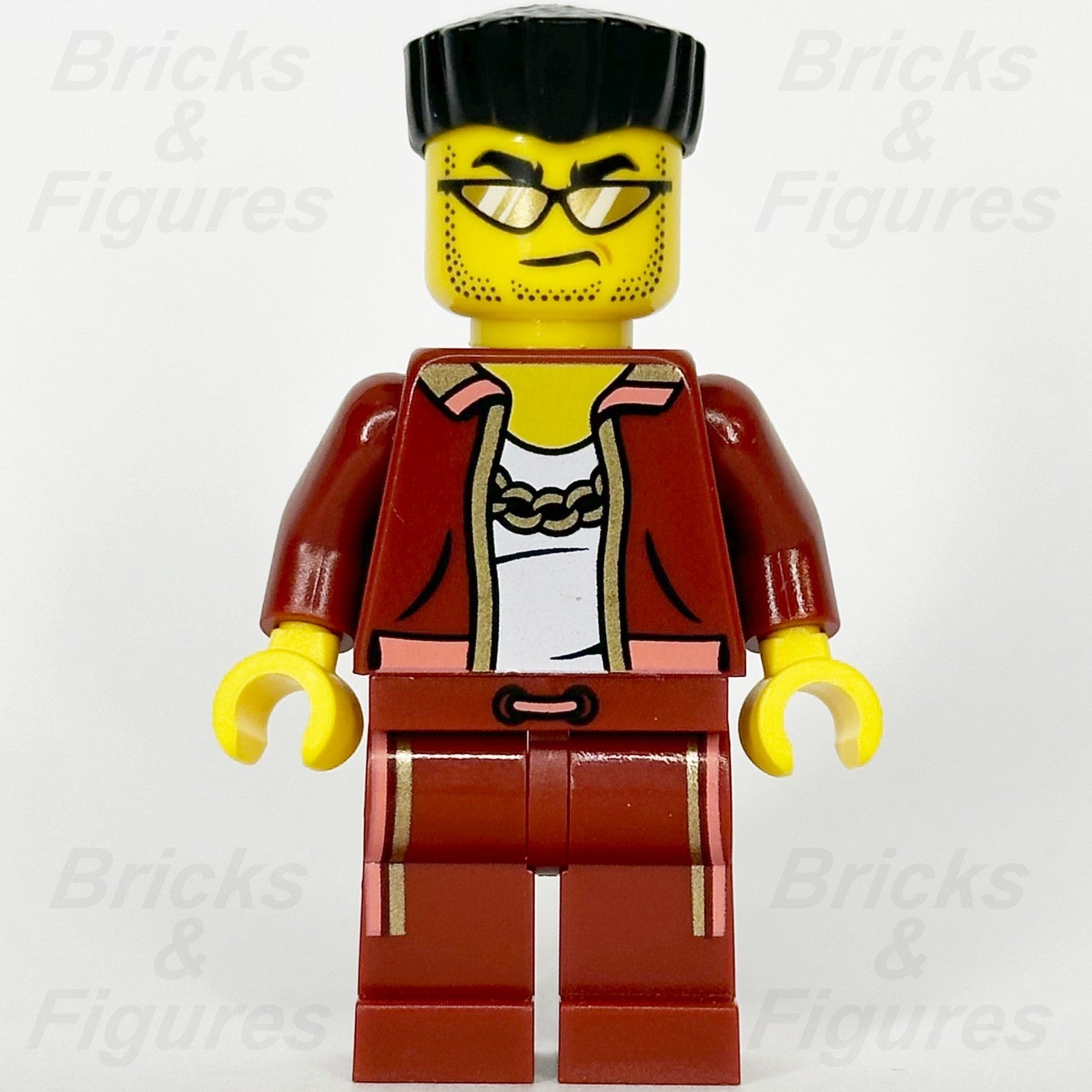 LEGO City Bandit Crook Minifigure Dark Red Jacket Police Town Male cty1738 604171