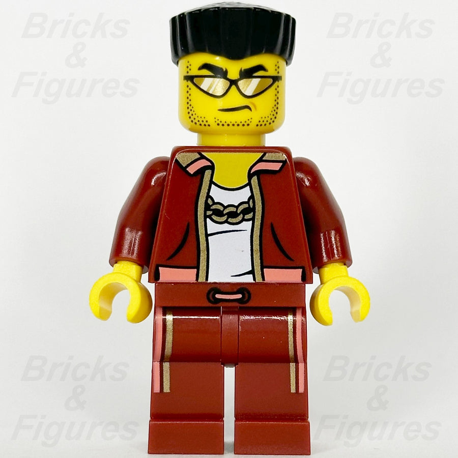 LEGO City Bandit Crook Minifigure Dark Red Jacket Police Town Male cty1738 604171