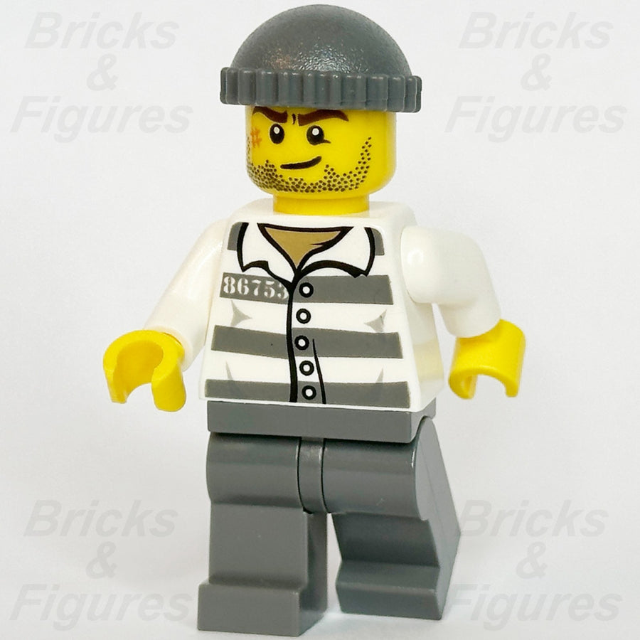 LEGO City Jail Prisoner 86753 Minifigure Police Criminal Cap 60043 60044 cty04570