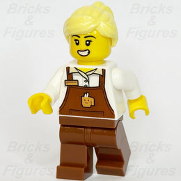 LEGO City Barista Minifigure Female Cafe Worker Apron Cup Name Tag 60469 cty19260