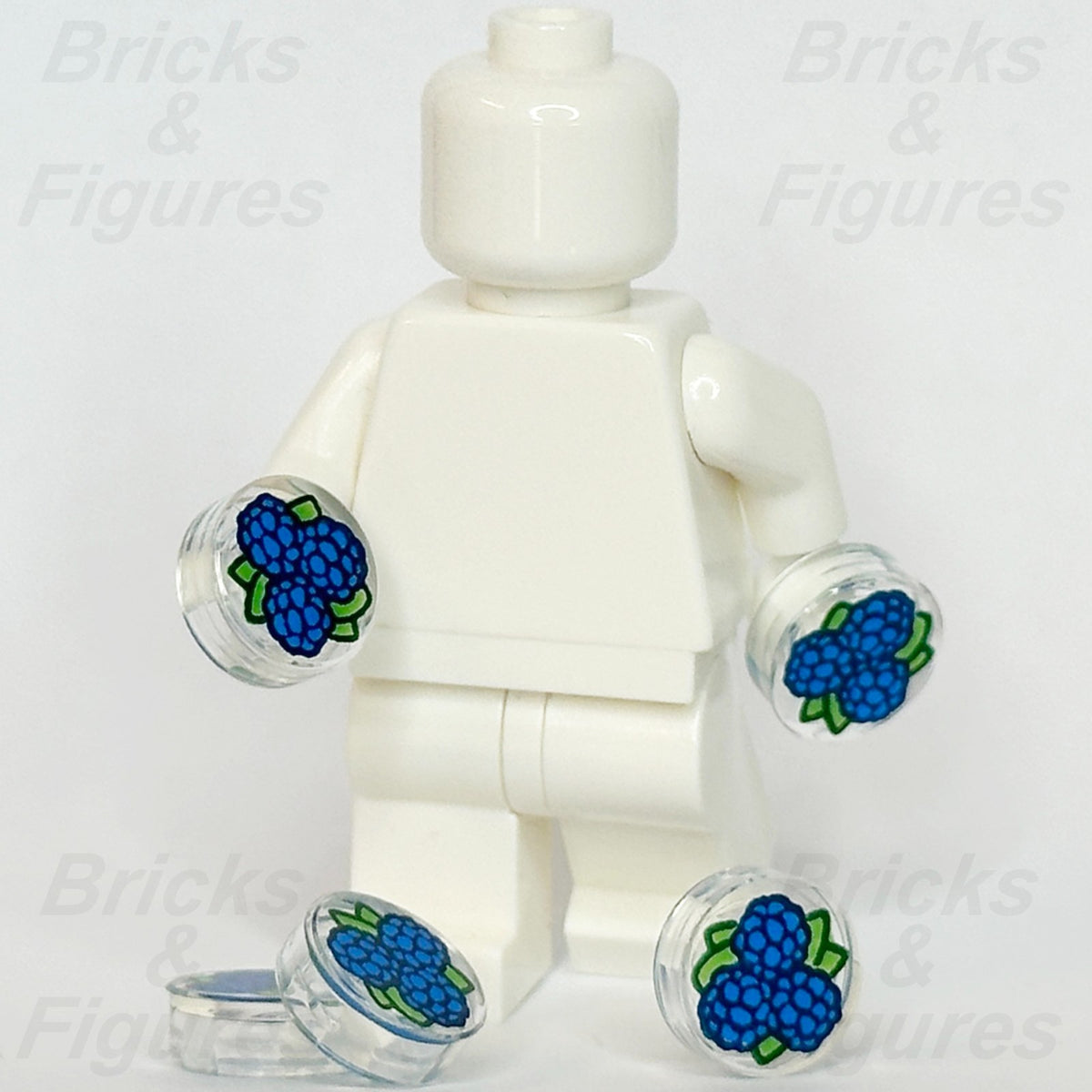 LEGO Blue Blackberries Tile Round 1 x 1 Part Fruit Food TransClear x 51