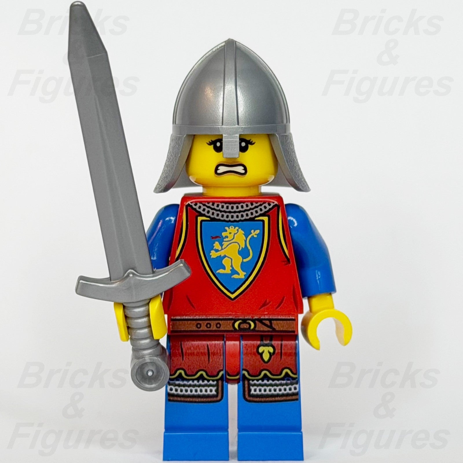 LEGO Castle Lion Knight Minifigure Female Sword 910057 Series 6 bdp278 Scared1