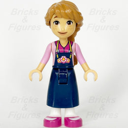 LEGO Friends Fiona Minifigure Pink Sweater Dark Blue Overalls 41732 frnd574 - Bricks & Figures