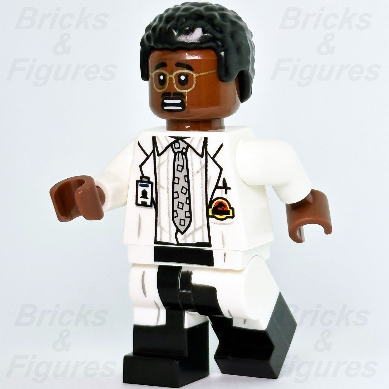 LEGO Jurassic World Ray Arnold Minifigure Park Engineer Lab Coat 75936 jw0580