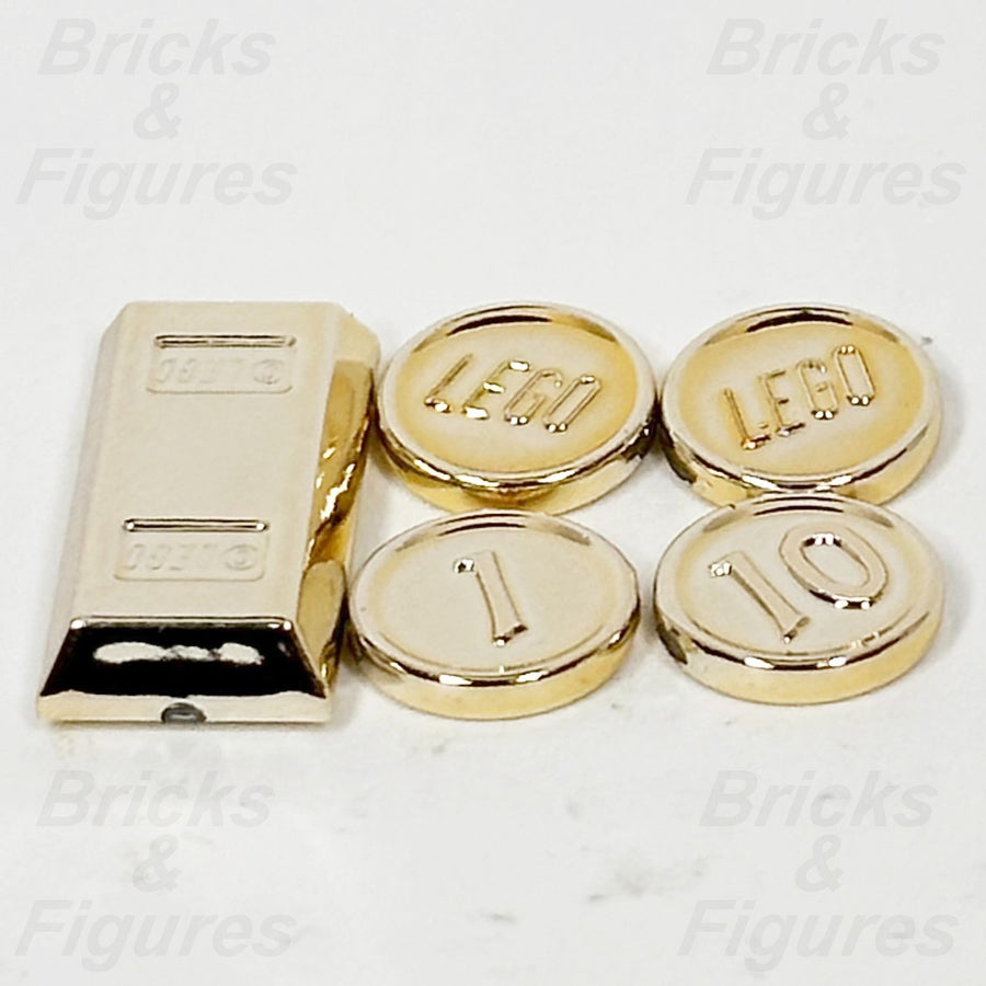 LEGO Chrome Gold Coin & Ingot Part 5 Multipack Castle Pirate Minifigure Treasure1