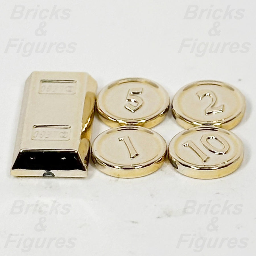 LEGO Chrome Gold Coin & Ingot Part 5 Multipack Castle Pirate Minifigure Treasure0