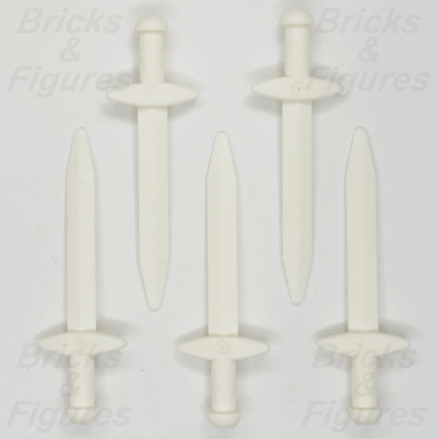LEGO Castle Sword Minifigure Weapon Part Greatsword Crossguard White 18031 x 50