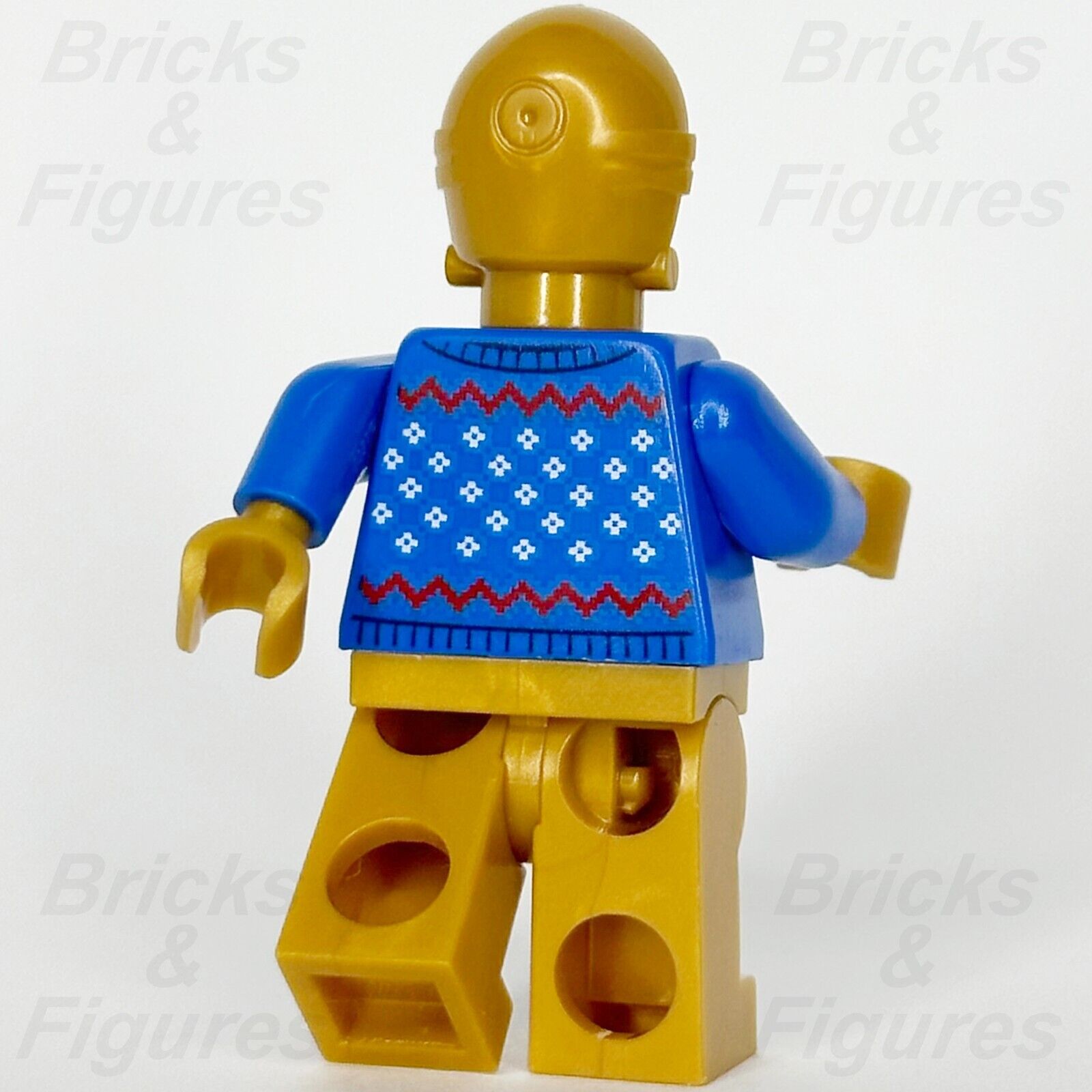 LEGO Star Wars C-3PO Minifigure Protocol Droid Holiday Sweater R2-D2 Print 75340 - Bricks & Figures