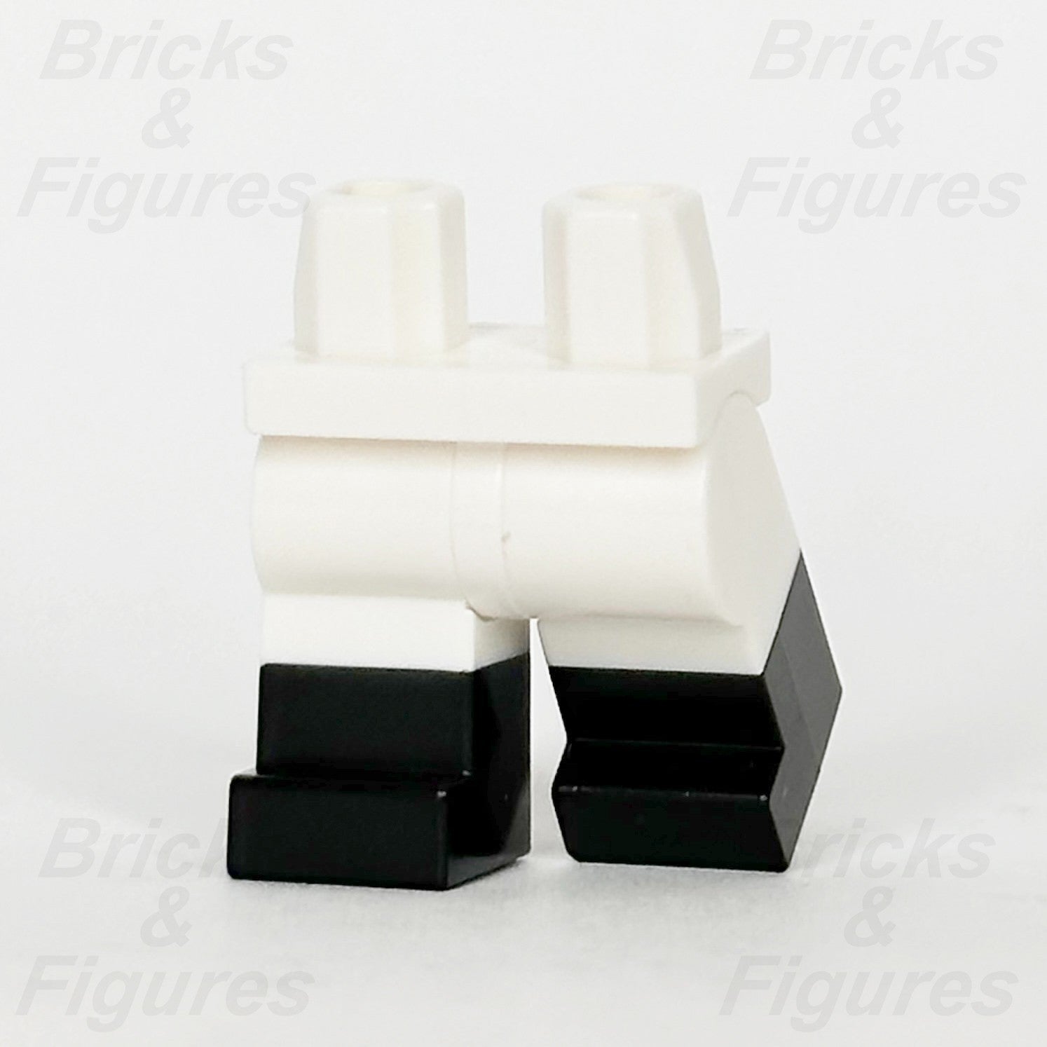 LEGO White Legs Minifigure Part w/ Moulded Black Boots Pattern 77601 64902550