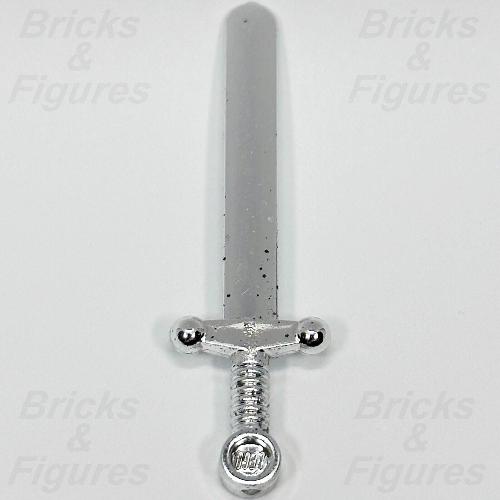 LEGO Chrome Silver Greatsword Sword Blade Minifigure Castle Part 59 71014 - Bricks & Figures