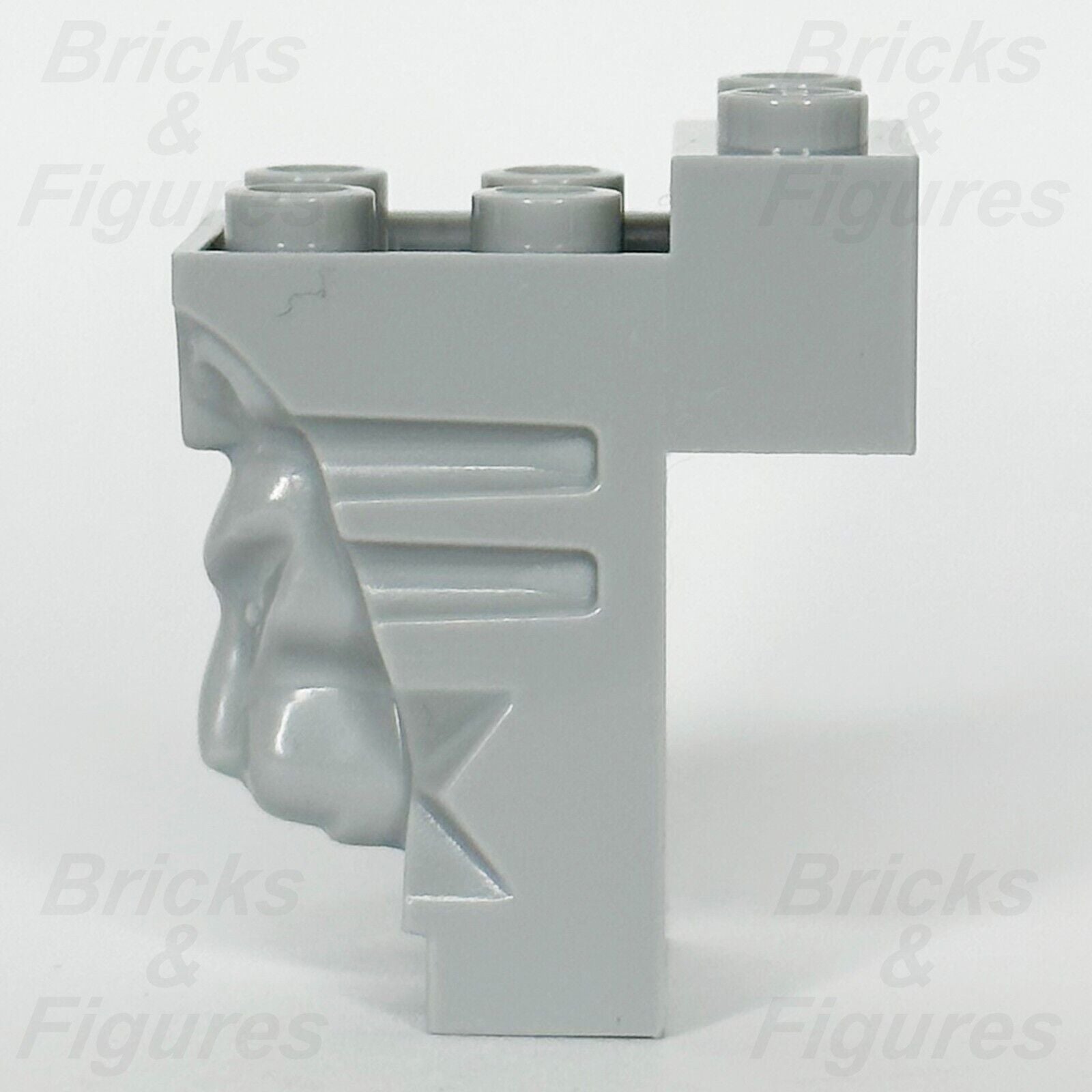 LEGO Castle Lion Head Part Brick Modified 2 x 3 x 3 Light bluish Grey 30274 - Bricks & Figures