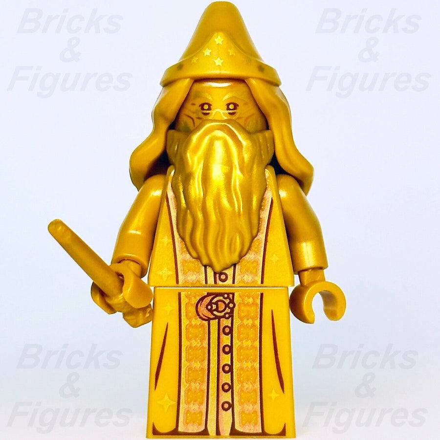 LEGO Albus Dumbledore Minifigure Harry Potter 20th Anniversary Gold 76391 hp322 - Bricks & Figures