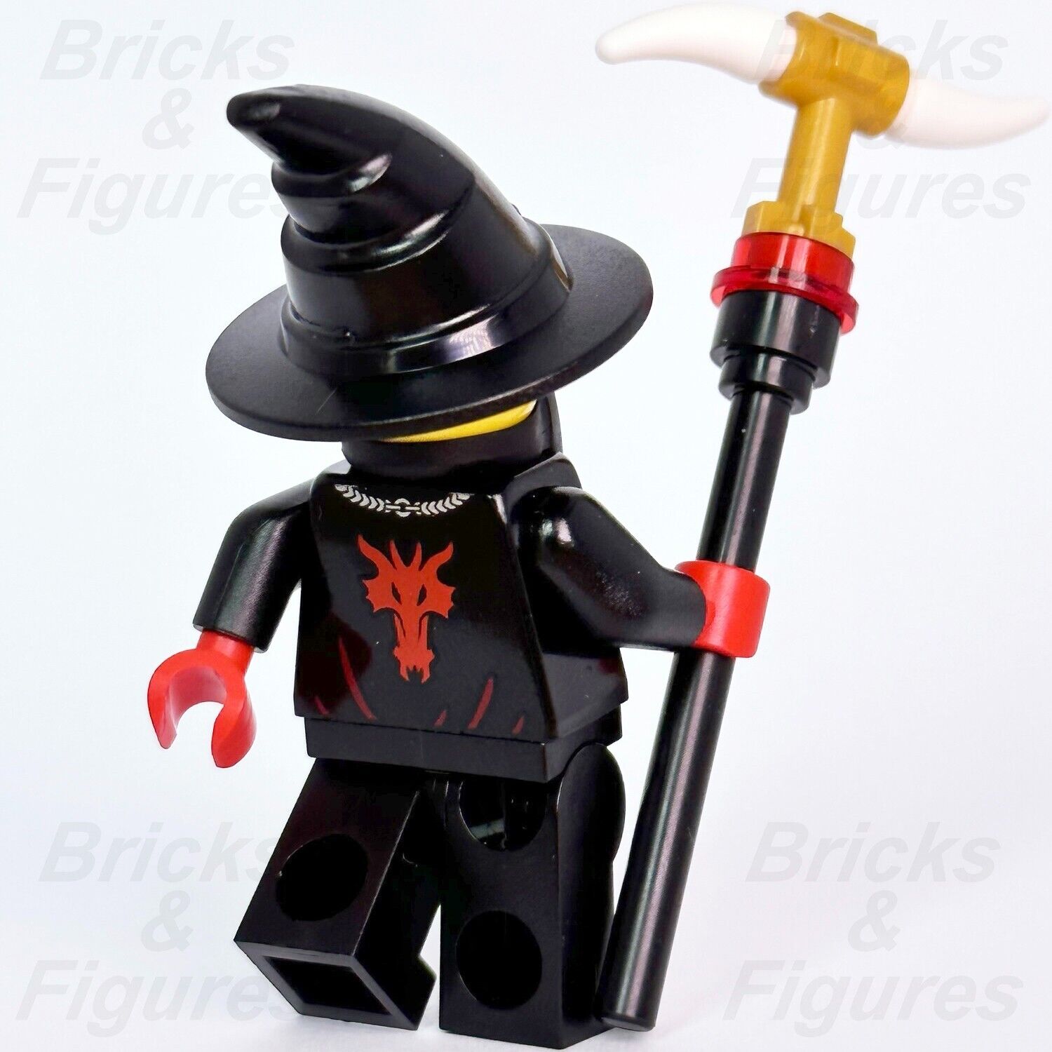 LEGO Dragon Wizard Minifigure Castle Dragon Knights 70403 w/ Staff cas534 New - Bricks & Figures