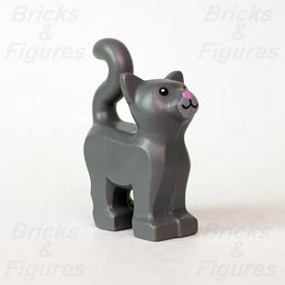 New City Town LEGO Dark Grey Cat with Pink Nose Animal Build-A-Minifigure BAM - Bricks & Figures