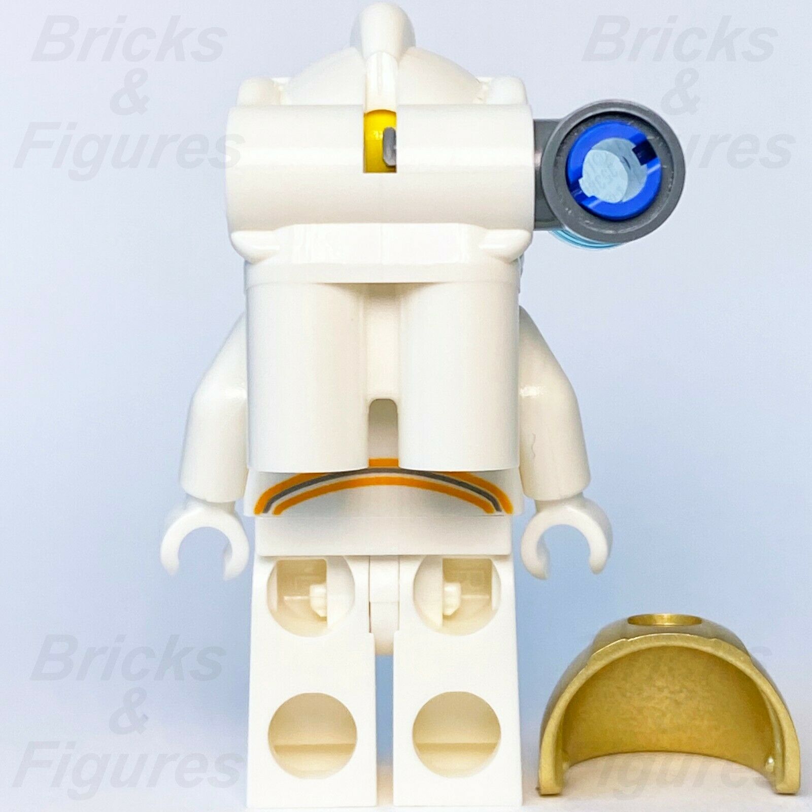 New Town City LEGO Astronaut Male with Side Lamp Space Port Minifigure 30365 - Bricks & Figures