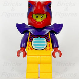 LEGO City Comic Shop Guy Minifigure Red & Orange Dragon Suit Town 60380 cty1644 - Bricks & Figures