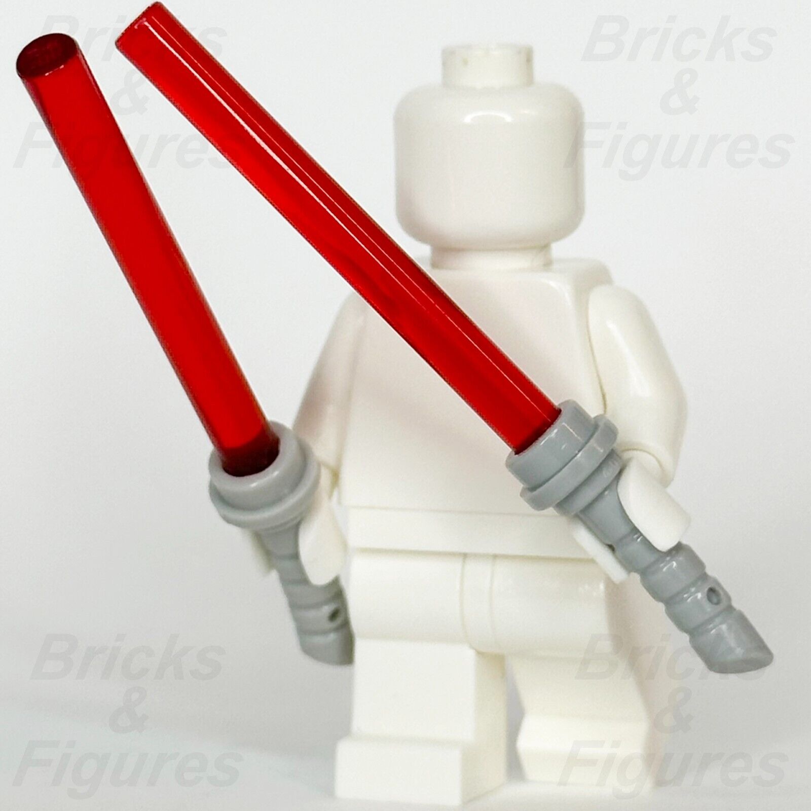 LEGO Star Wars Asajj Ventress Lightsaber Minifigure Part Red Curved 61199 x 2