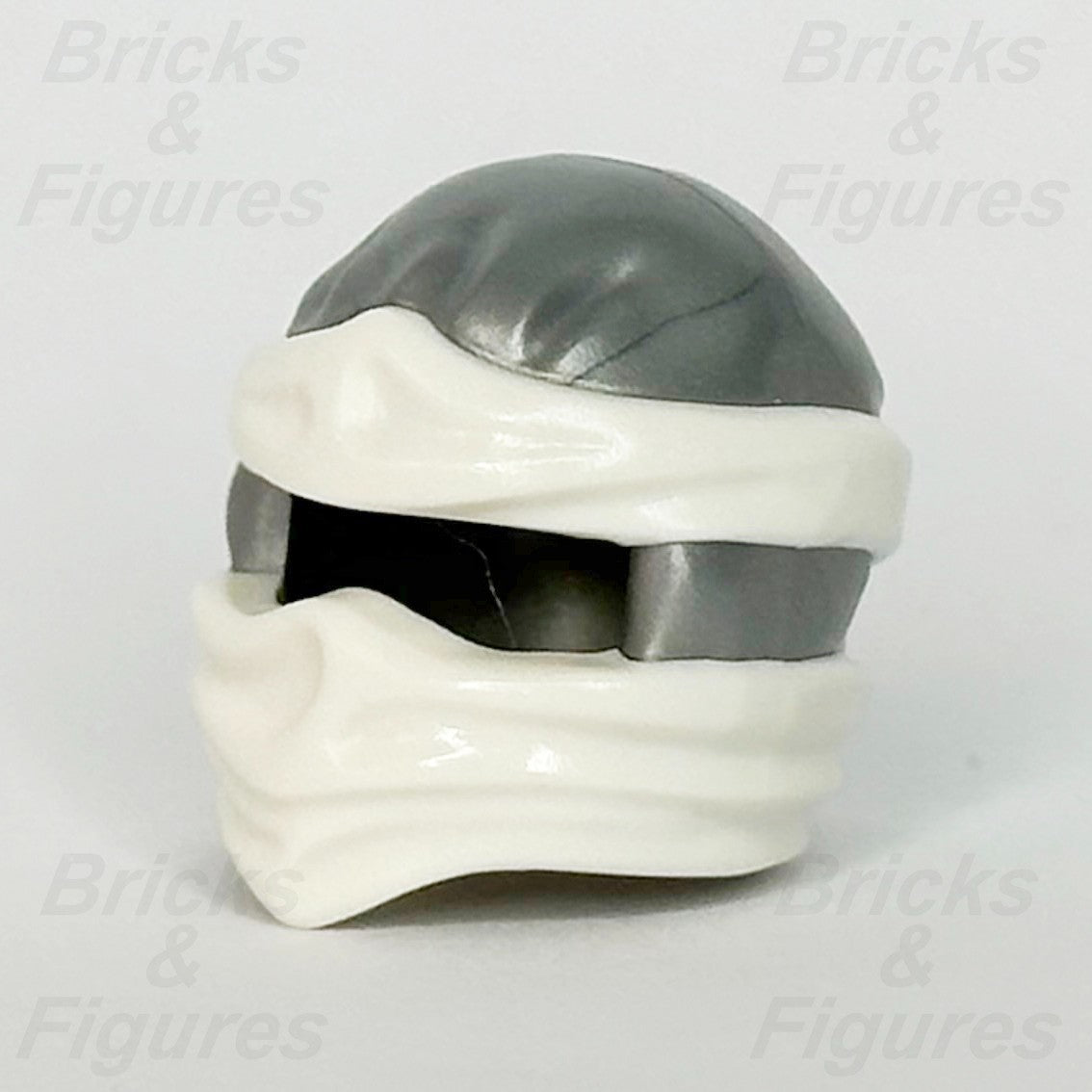 LEGO Ninjago Zane Minifigure Ninja Wrap Part Type 2 Flat Silver Helmet 19857pb030