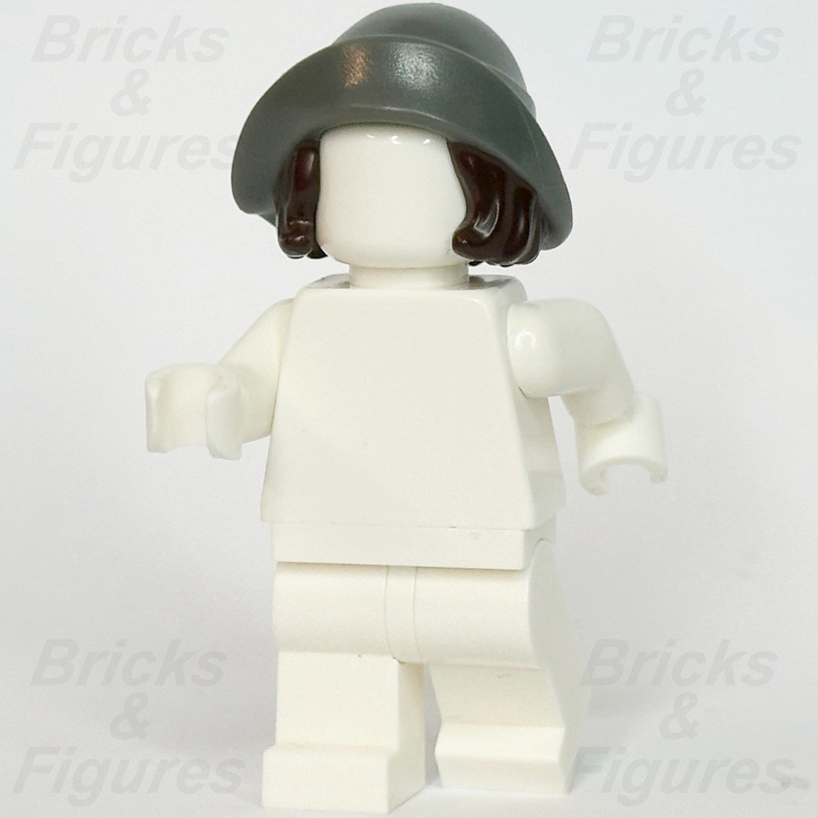LEGO Dark Brown Hair with Hat Minifigure Part Bob Cut Soft Folded Brim 27955pb011