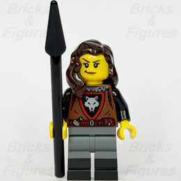 LEGO® Castle Wolfpack Minifigure Female Spear 910057 Series 6 bdp279 Black Boots1