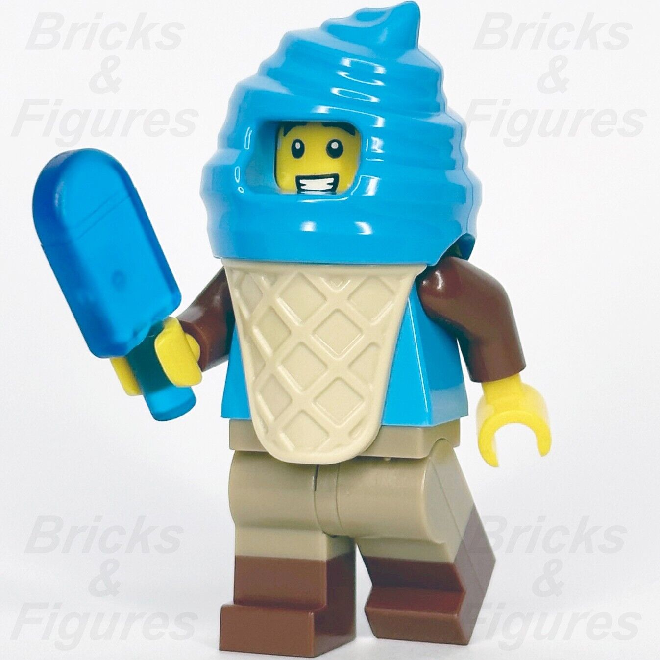 LEGO Blue Ice Cream Suit Guy Minifigure w/ Popsicle Build-A-Minifigure BAM 2023 - Bricks & Figures