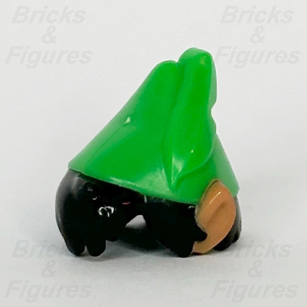 LEGO® Disney Black Elf Hair Bright Green Hat Minifigure Part Peter Pan 26025pb021