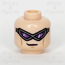 LEGO Super Heroes Hawkeye Minifigure Head Part Pearl Dark Gray Visor 3626pb25590