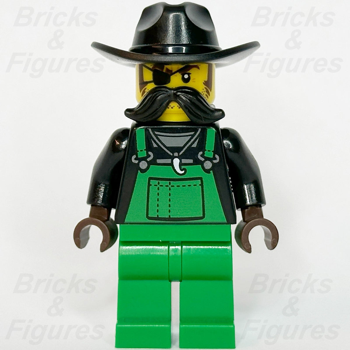 LEGO City Crook Snake Rattler Minifigure Police Town Green Overall 60315 cty13671