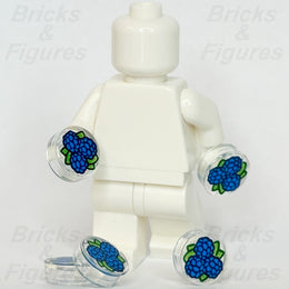 LEGO Blue Blackberries Tile Round 1 x 1 Part Fruit Food TransClear x 51