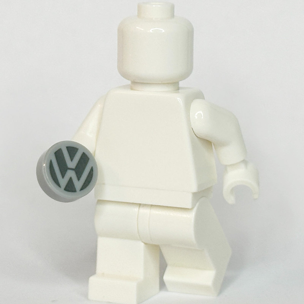 LEGO Volkswagen Logo Part Round Tile 1 x 1 VW Light Bluish Grey Badge 10252 Rare1