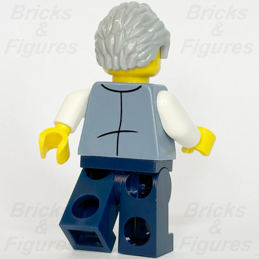 LEGO City Station Master Minifigure Train Sand Blue Vest Grey Hair 60469 cty19282