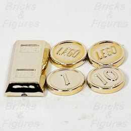 LEGO Chrome Gold Coin & Ingot Part 5 Multipack Castle Pirate Minifigure Treasure1
