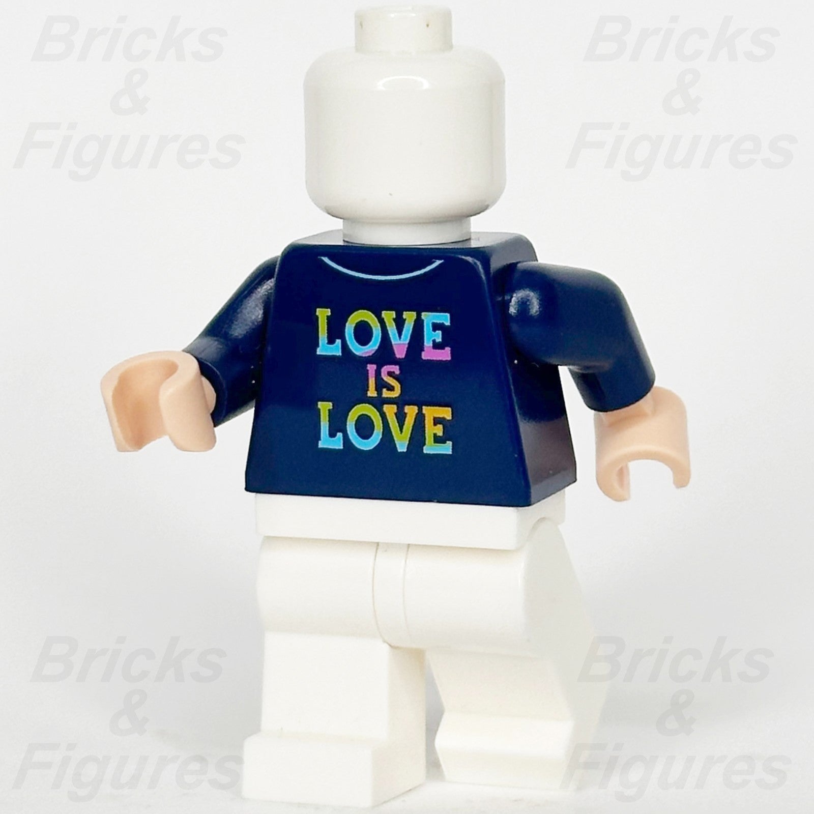 LEGO Queer Eye Body Torso Minifigure Part Rainbow 'LOVE IS LOVE' Collared Shirt1