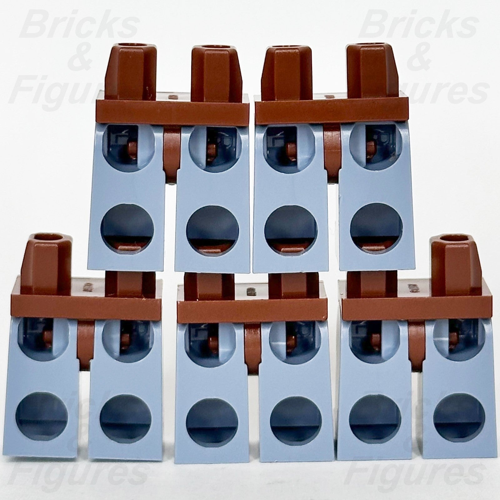 LEGO Minifigure Sand Blue Reddish Brown Legs Part Plain Hips 6120224 21902 x 51