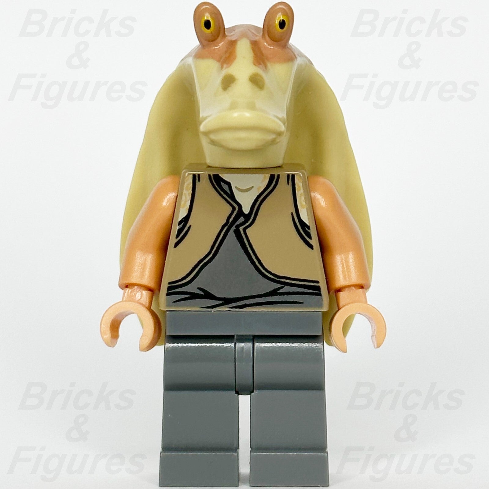 LEGO Star Wars Jar Jar Binks Minifigure Gungan General 75080 9499 7929 Used1