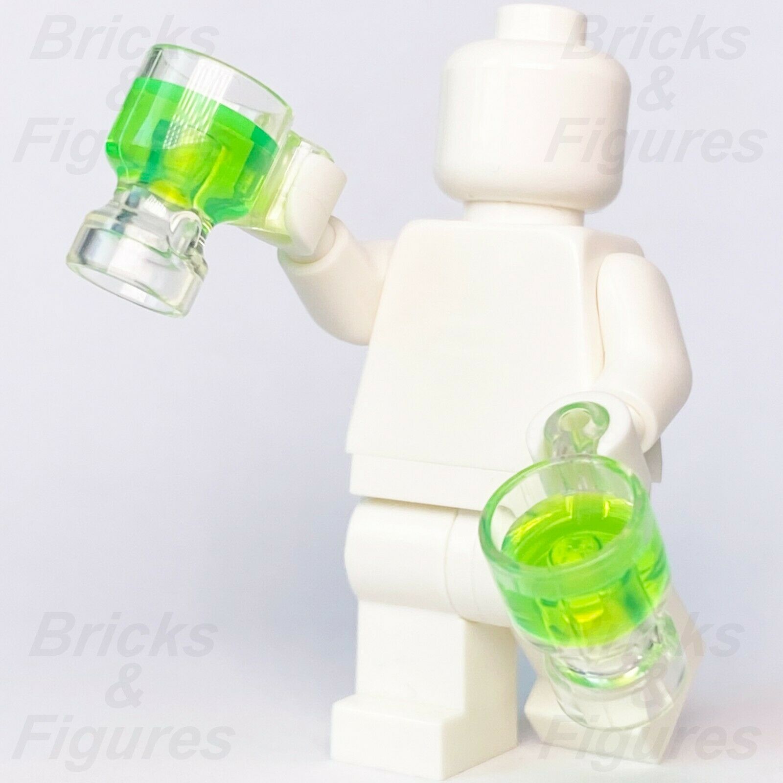 2 x Harry Potter LEGO Stein Cup Drink Pattern Green Minifigure Part 76386 - Bricks & Figures