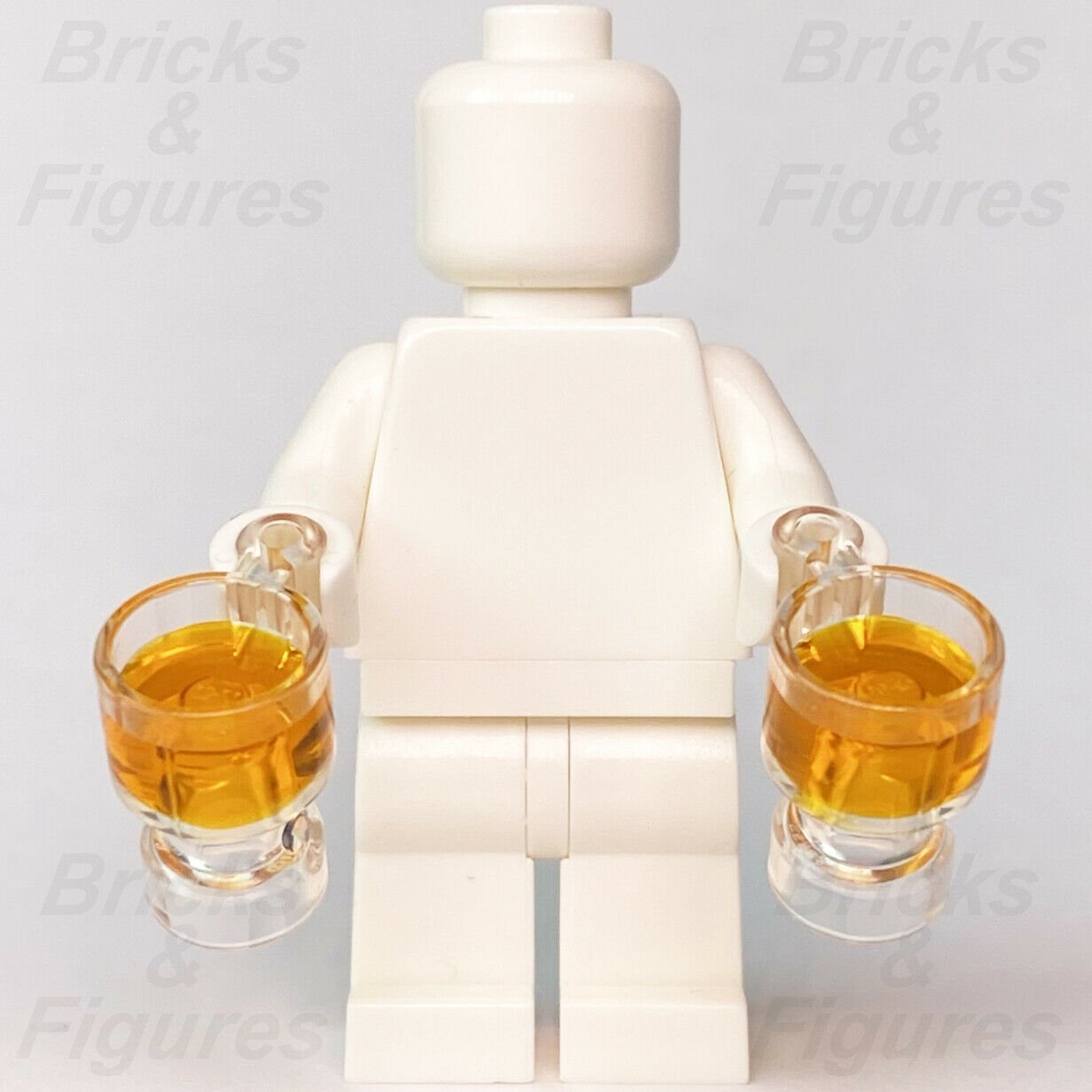 2 x Harry Potter LEGO Stein Cup Drink Pattern Orange Minifigure Part 76388 - Bricks & Figures