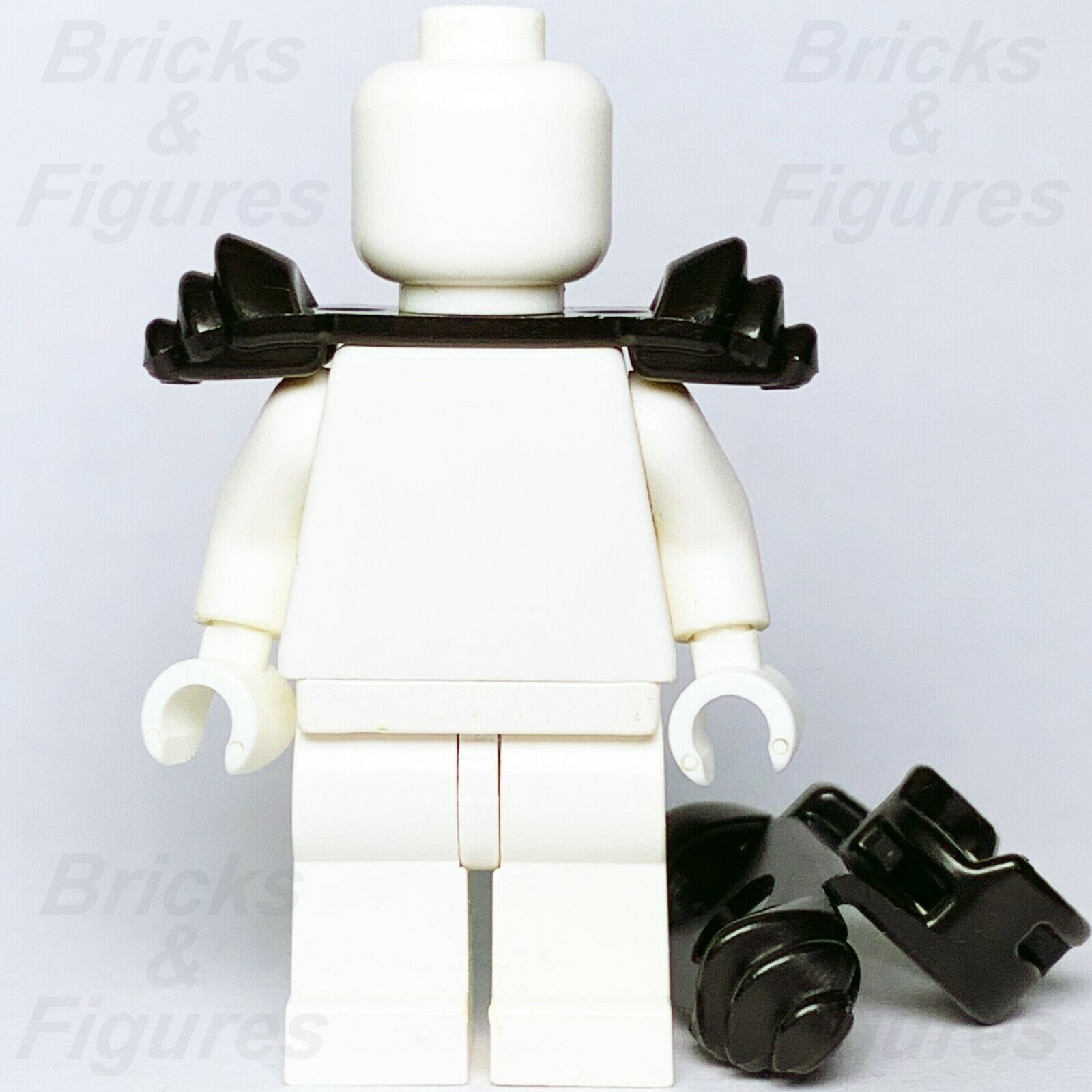 2 x Ninjago LEGO Black Ninja Shoulder Pads with Scabbard for two Katana Swords Part - Bricks & Figures