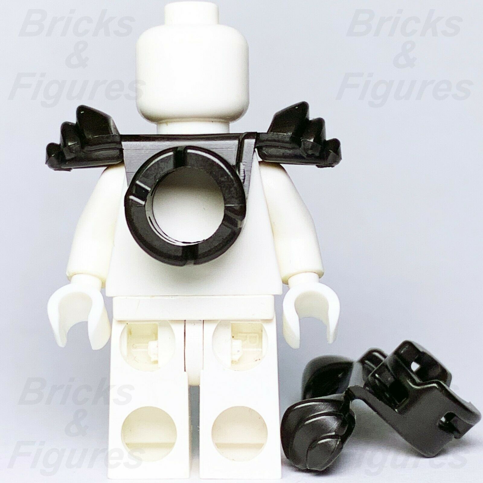 2 x Ninjago LEGO Black Ninja Shoulder Pads with Scabbard for two Katana Swords Part - Bricks & Figures