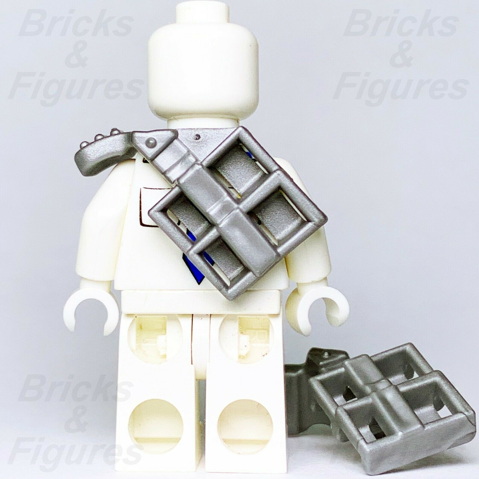 2 x Ninjago LEGO Silver Ninja Armor Shoulder Pad Scabbard for two Katana Swords Part - Bricks & Figures