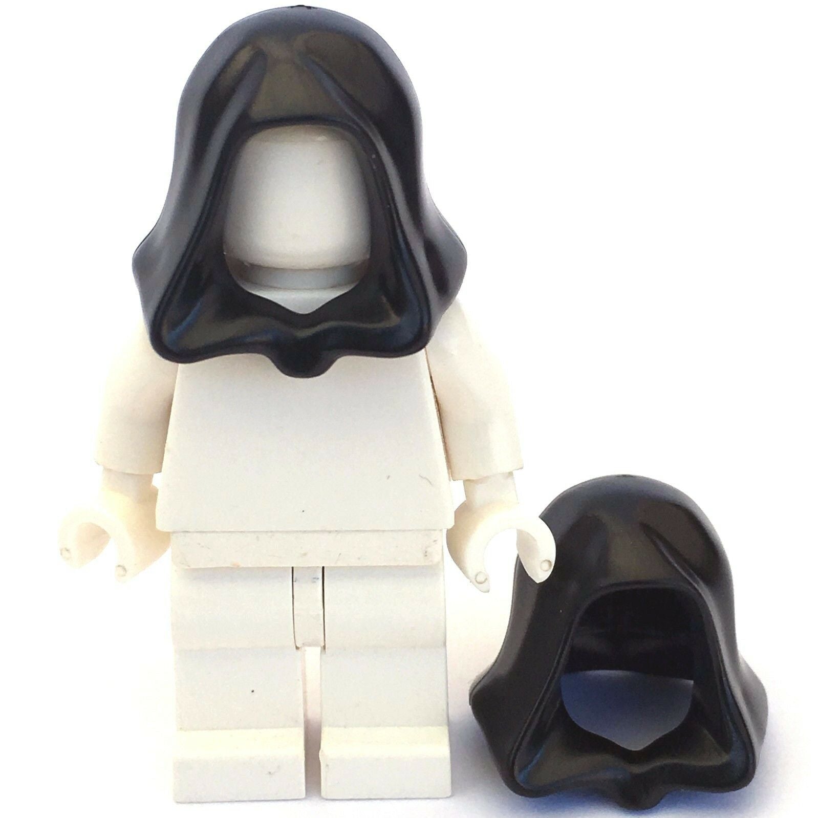 2 x Star Wars LEGO Black Robe Hood for Sith Lord & Jedi Minifigureure Genuine Part - Bricks & Figures