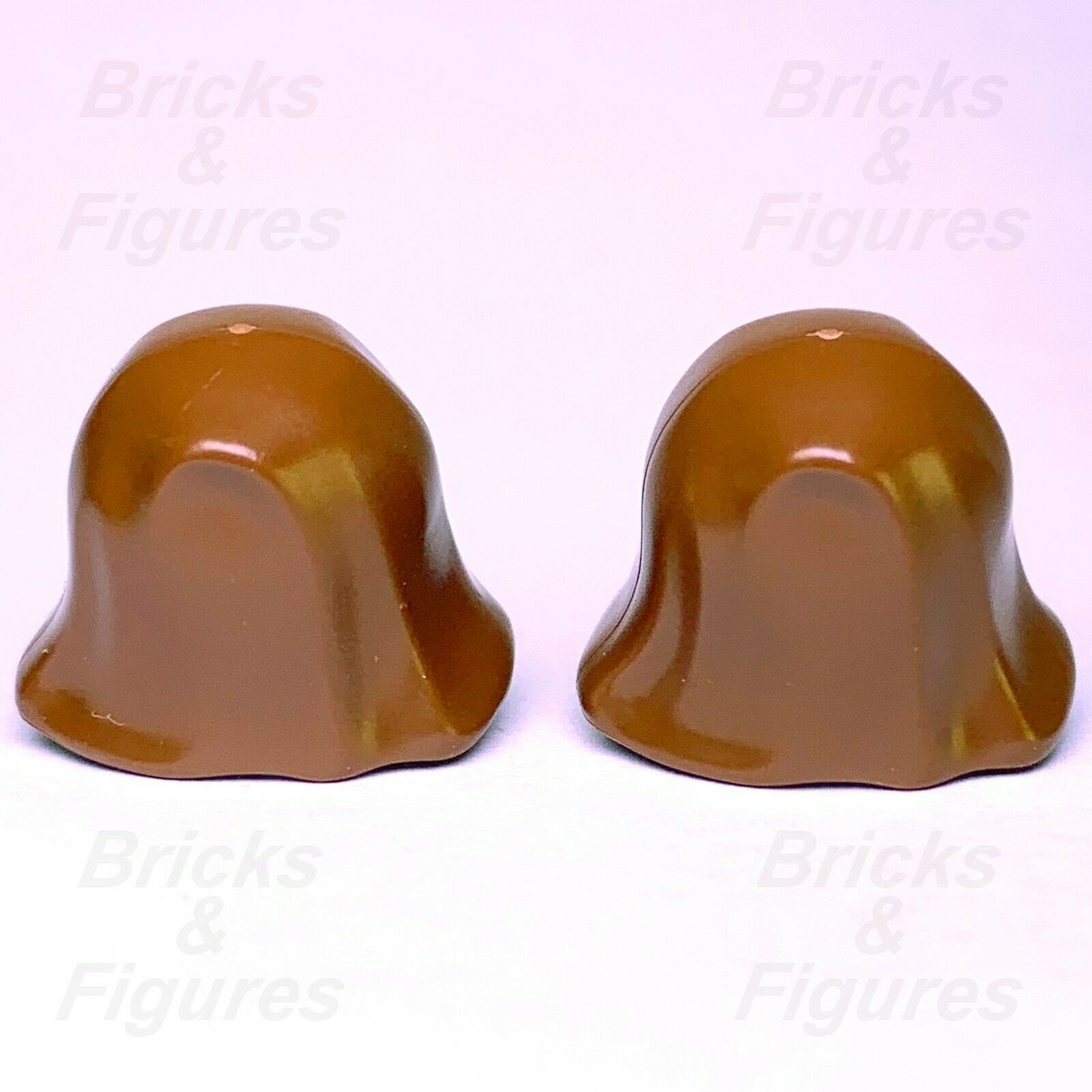 2 x Star Wars LEGO Brown Robe Hoods for Sith Lord & Jedi Minifigs Genuine Parts - Bricks & Figures