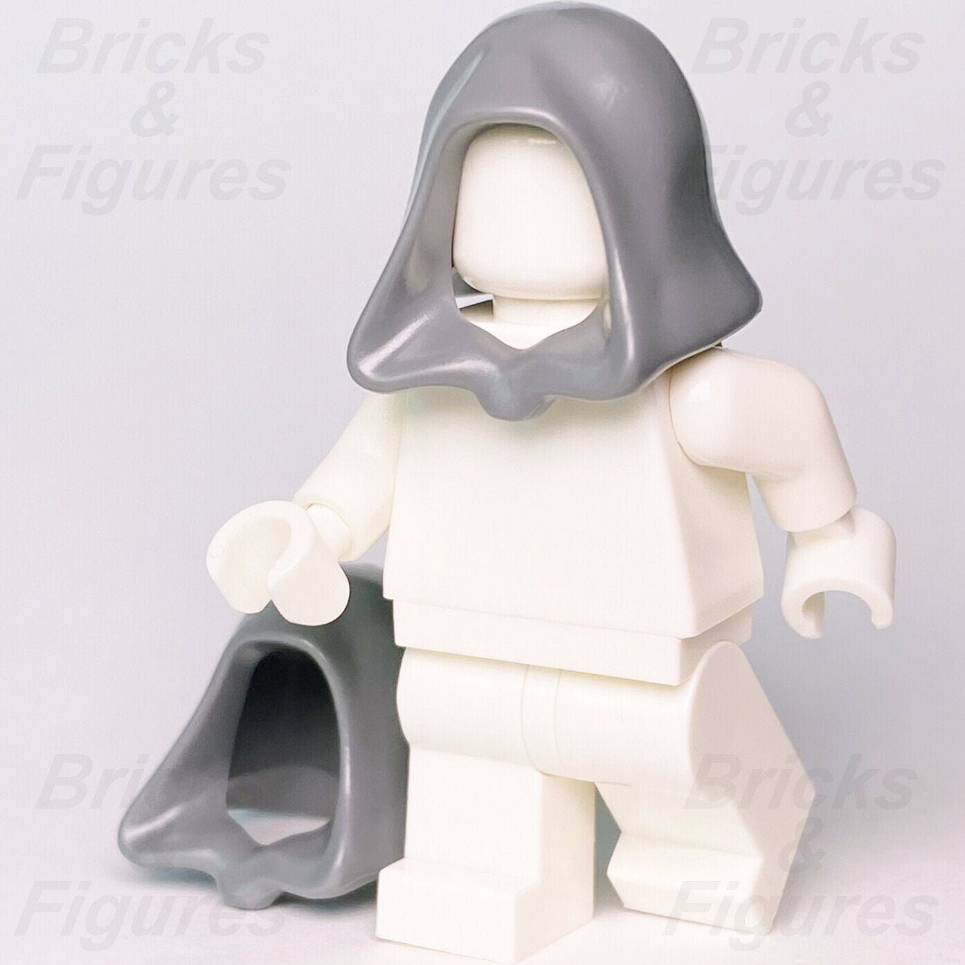 2 x Star Wars LEGO Dark Bluish Grey Robe Hoods Minifigure Headgear Parts 30381 - Bricks & Figures