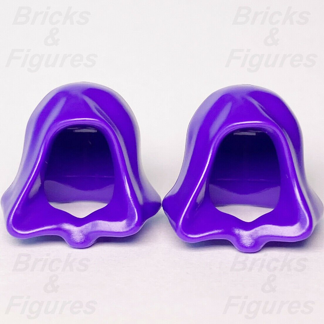 2 x Star Wars LEGO Dark Purple Robe Hoods Minifigure Headgear Parts 30381 96232 - Bricks & Figures