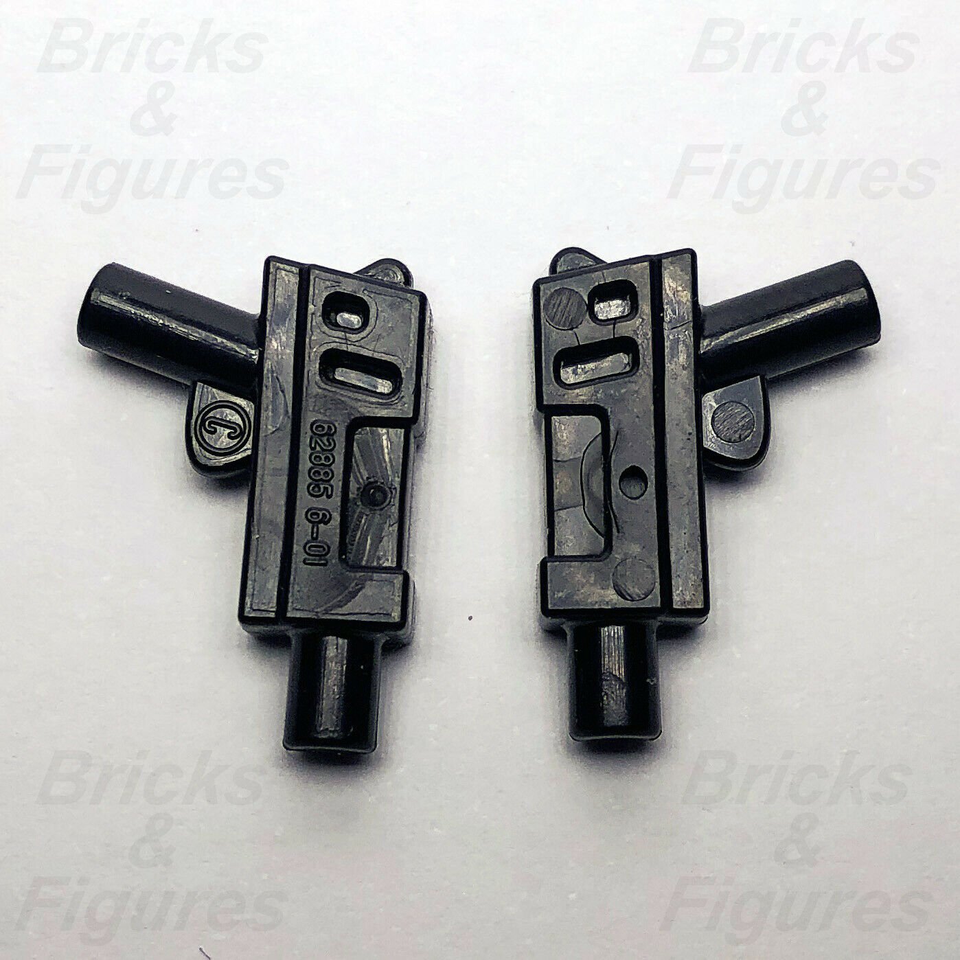 2 x Star Wars LEGO Mandalorian & Clone Trooper Heavy Hand Blaster Guns Genuine - Bricks & Figures