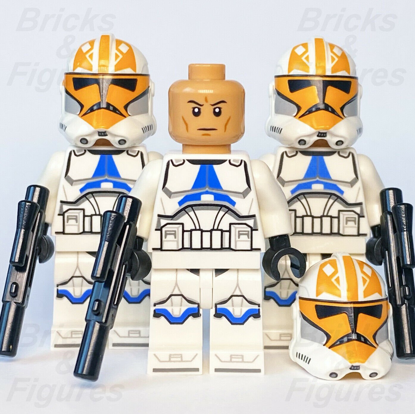 3 x Star Wars LEGO 332nd Company Clone Trooper Ahsoka Paint Minifigure 75283 - Bricks & Figures