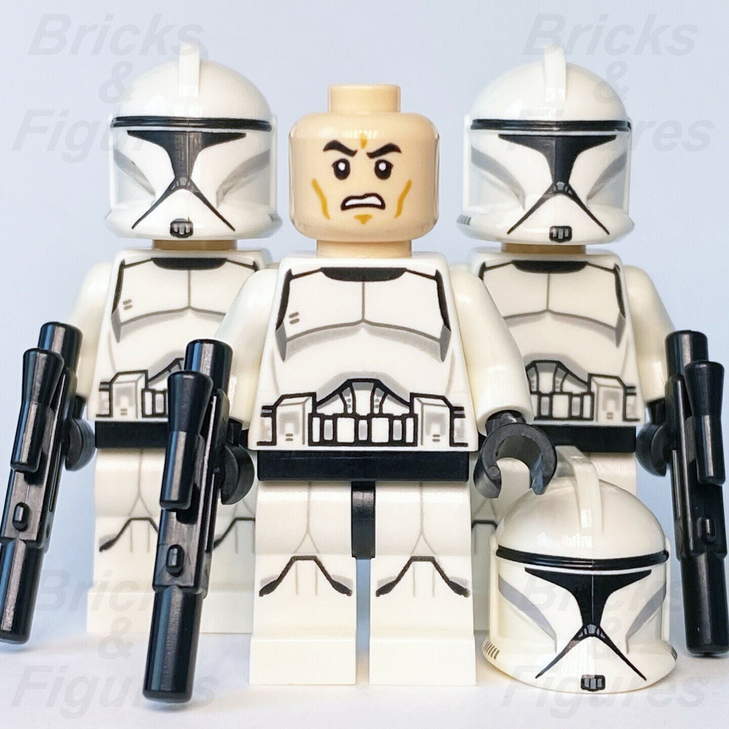 3 x Star Wars LEGO Phase 1 Clone Trooper Attack of the Clones Minifigure 75206 - Bricks & Figures